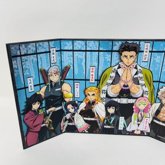 Demon Slayer Kimetsu no Yaiba Collectors Mini Byobu Folding Screen Desktop Art - Picture 2 of 5